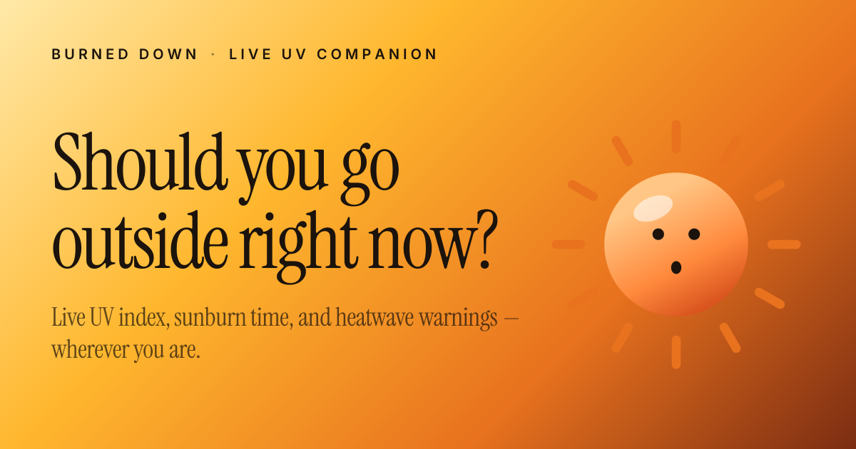 I built a tiny site that answers “how long until I burn?” instead of only showing UV 7